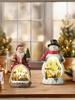 Rotating Christmas Train Snowman Music Box LED Light Xmas Gift Decor