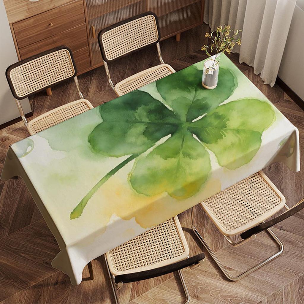 2D Watercolor Four-Leaf Tablecloth Restaurant Kitchen Tablecloth Living Room Home Decoration Rectangular Party Decoration