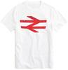 British Rail Logo Tshirt As Worn By Damon Albarn Retro Arrows Railway Unisex Kids