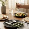 Refined Bamboo Handle Cutlery Set Stainless Steel Suitable for Home Kitchens and Gifts