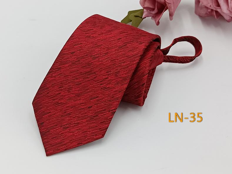 Men's Professional Striped Jacquard Zipper Tie, 7cm