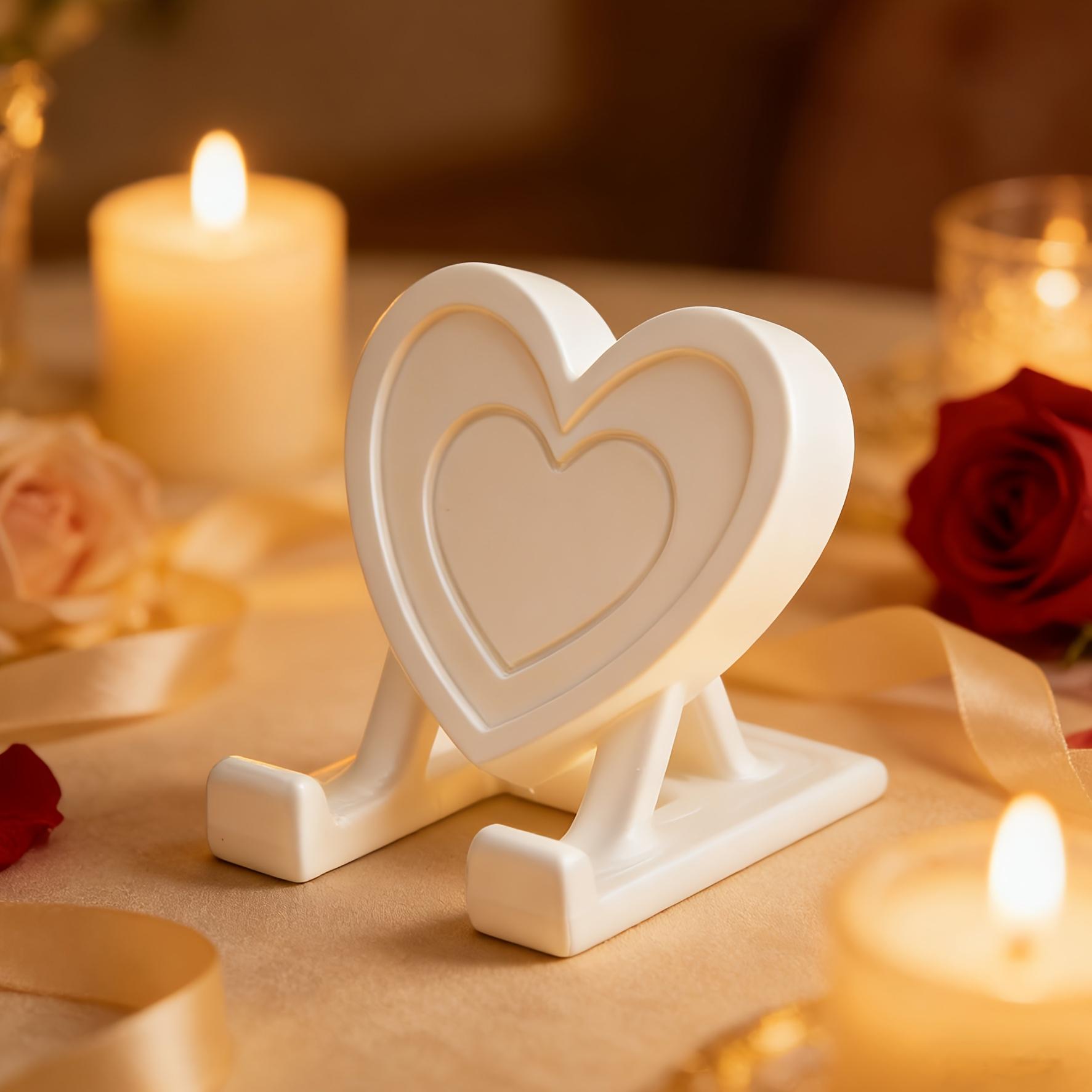 

1 шт. Романтичный держатель для мобильного телефона ко Дню святого Валентина, держатель для мобильного телефона на тему любви ко Дню святого Валентина, креативный дизайн, уникальное настольное украшение, белый