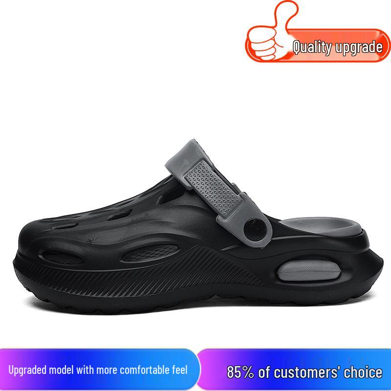 2025 Men's Summer Wear-Resistant Sports Clogs: Outdoor Closed-Toe Beach Sandals with Cushioned Comfort.