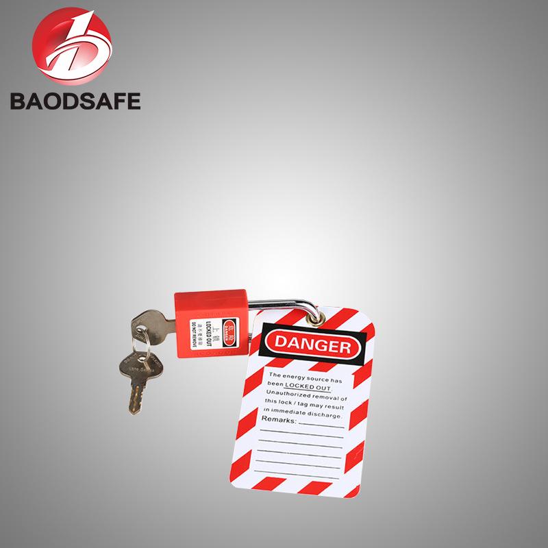 Red Pure English Lockout Tag, Safety Warning Sign PVC Material P8606