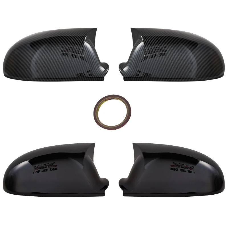 Bat Side Mirror Cover for Golf 5 VW 2003-2009 GTI R32 Car Accessories Shiny Piano Black Tuning Auto Sport Bat Design TSI TDI FSI