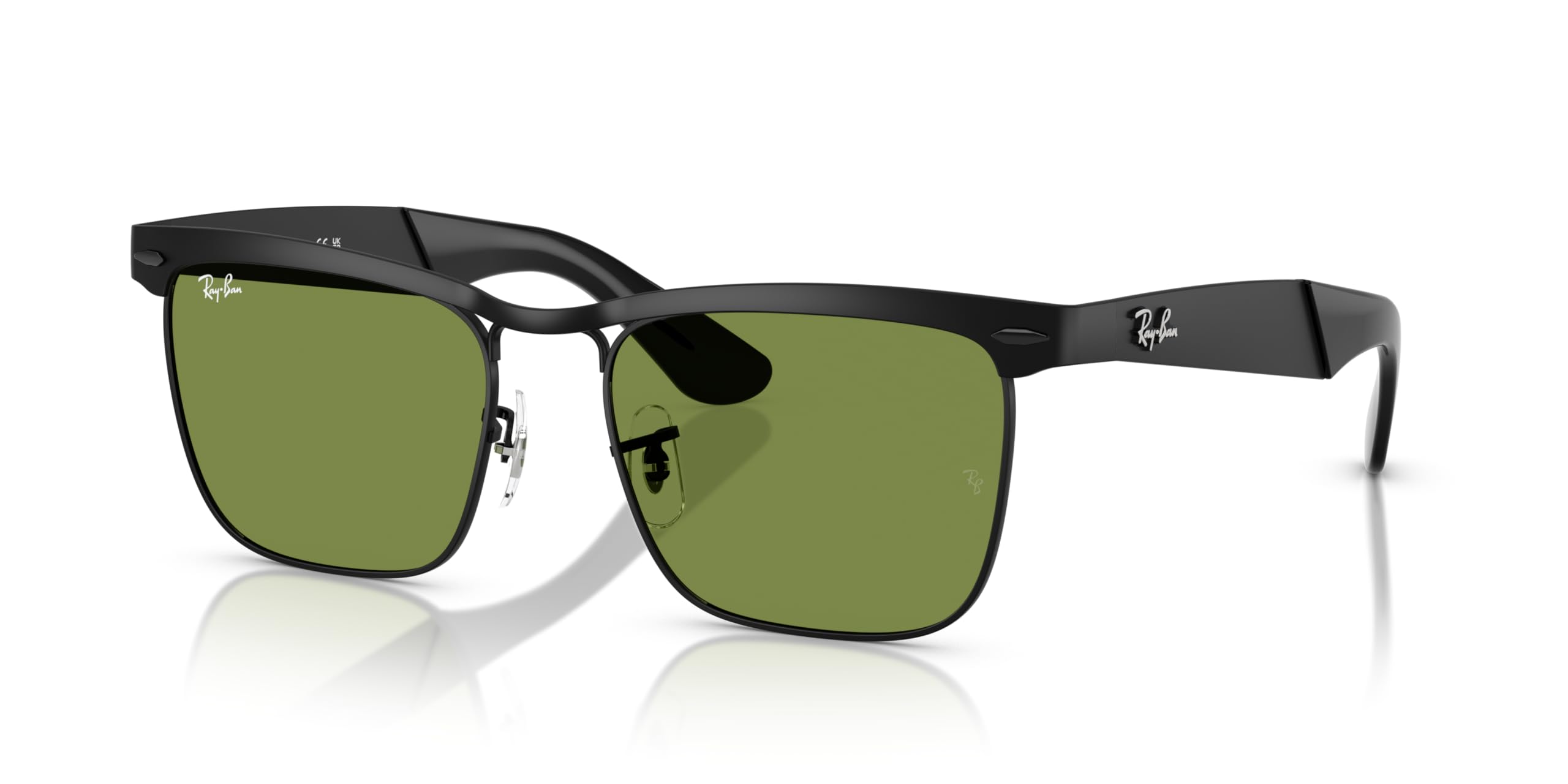 Sunglasses 0RB3875 WAYFARER DELUXE MATTE BLACK GREEN Polarized [Ray-Ban] 006/4E56