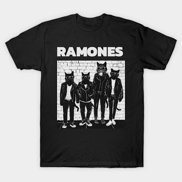 Men Black Print T-shirt Ramones No-Cut Transfer Paper Print Cotton Tshirt M чёрный