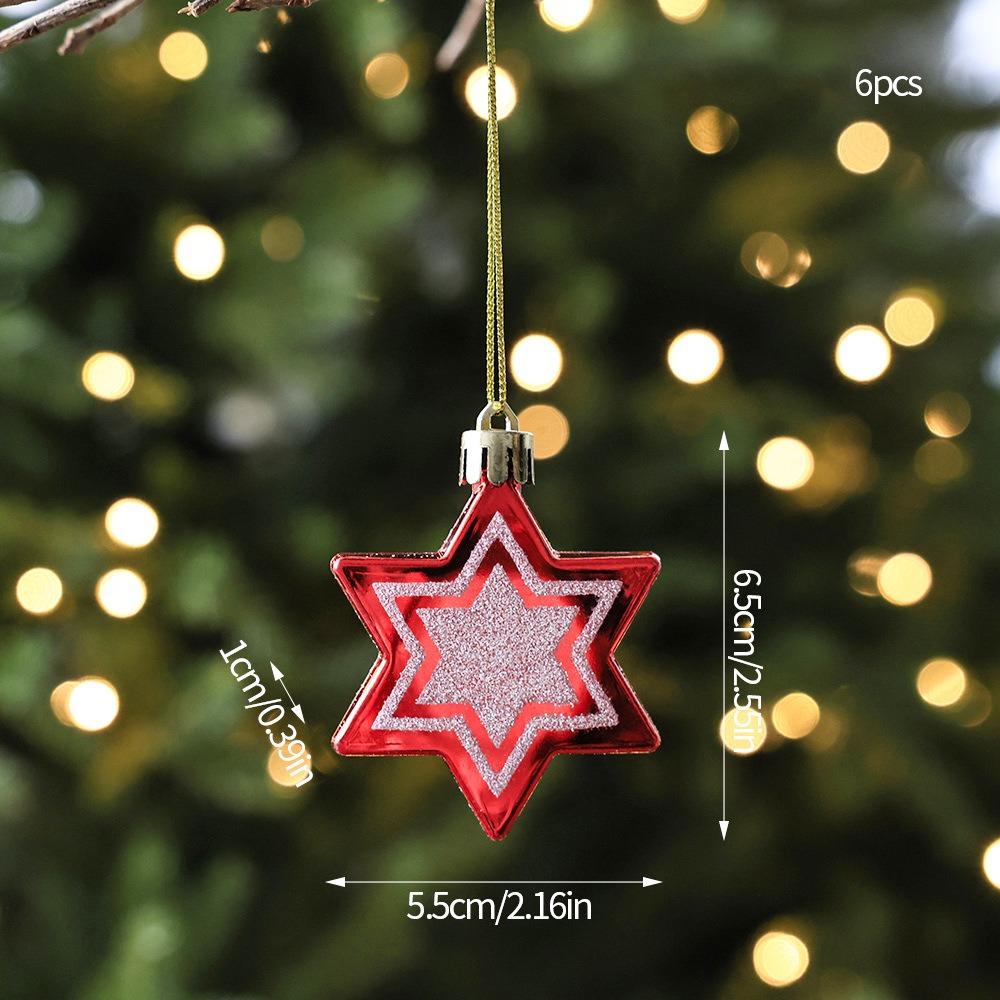 

Multifunctional Onion Christmas Tree Pendant DIY Christmas Ball Pendants Hexagonal Star