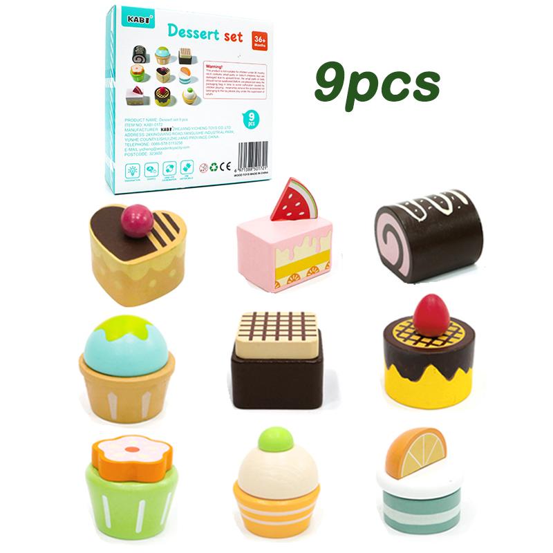 

Wooden Kitchen Pretend Play Set Montessori Simulation Plates Dishes Accessories Kitchen Playset Toy for Toddlers Gifts Ages 3+