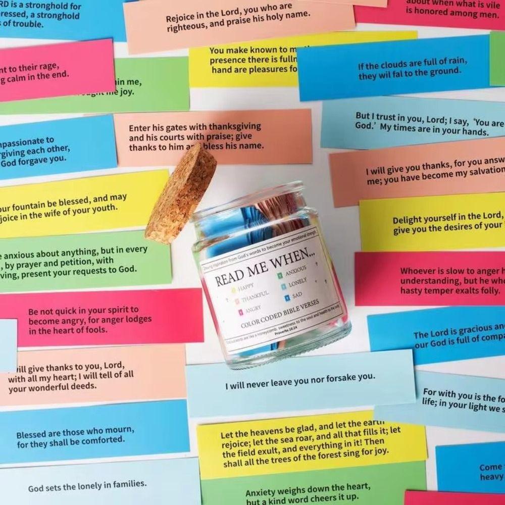 Emotions Feelings Christian Jar Cards Bible Notes Versatile Gratitude Jar  Spiritual Enhancement