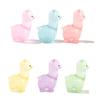 Micro Landscape Resin Decoration Cartoon Cute Luminous Color Alpaca Decoration Desktop Car Home Decoration Accessories