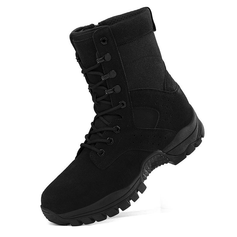 Training Boots Large Size Military Boots Men's Outdoor Combat Boots High Top Field Boots Military Fans Outdoor Sneakers Hiking Shoes