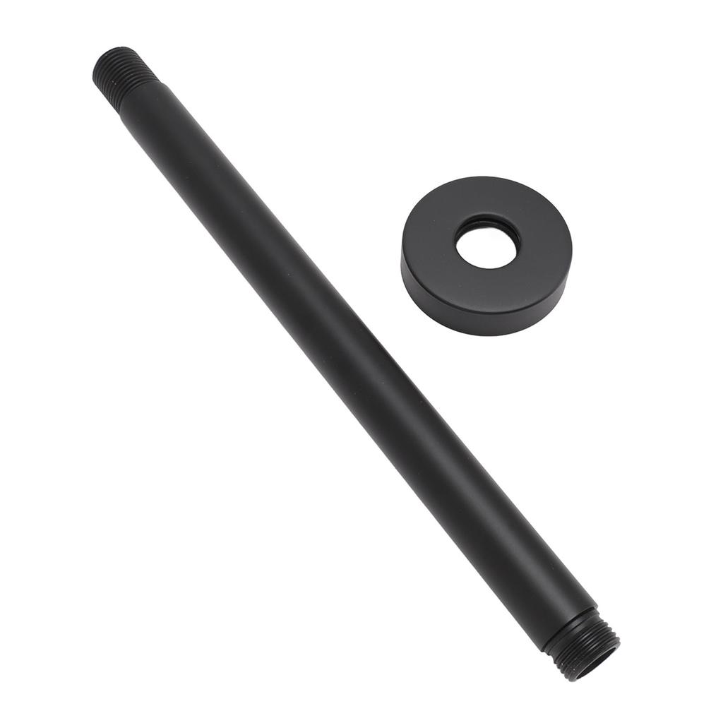 Extensor pentru țeavă de duș, montare pe perete, din oțel inoxidabil, negru mat, ușor de instalat