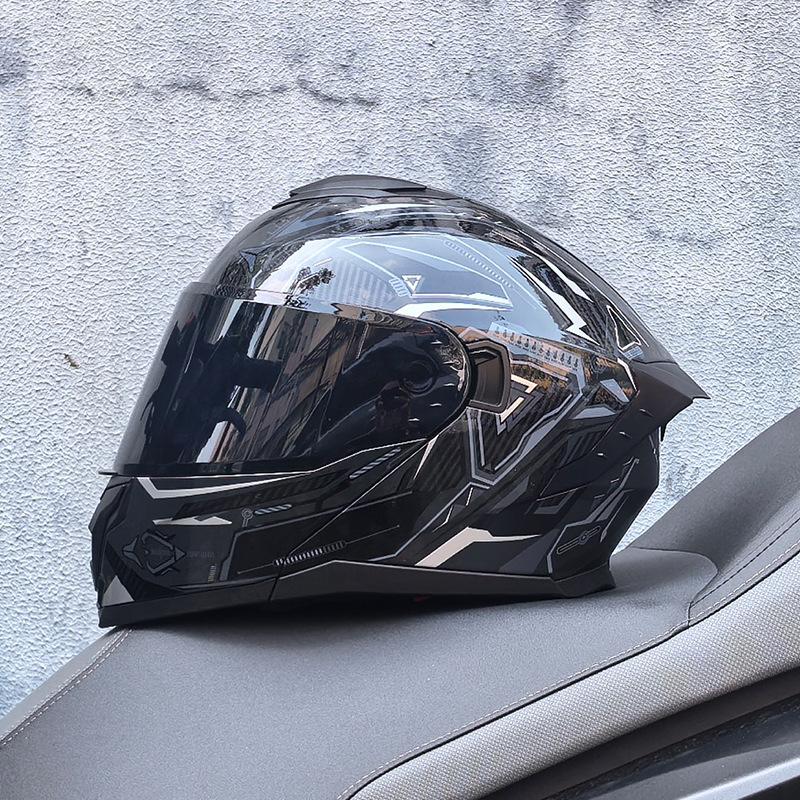 Motorcycle Helmet Men's and Women's Face-off Helmet Summer Locomotive Full Helmet Universal Safety In All Seasons