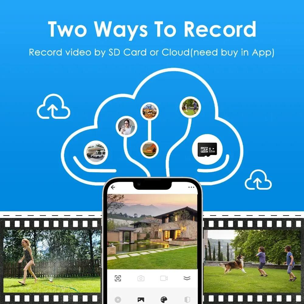 Nytt EU Dual Lens 4G IP-kamera WiFi 8MP 4K overvåkingskameraer Trådløst utendørs Smart Home Night Vision V380 digital zoom CCTV-kamera