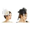 1920s Fashion Feather Hair Band Metal Base Rhinestones Hair Decoration for Durability Perfect for Masquerades Balls