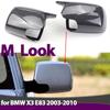 For BMW X3 E83 2003-2010 Carbon Fiber Pattern M Look Rearview Mirror Cap Wing Side Mirror Cover Replacement Accessory