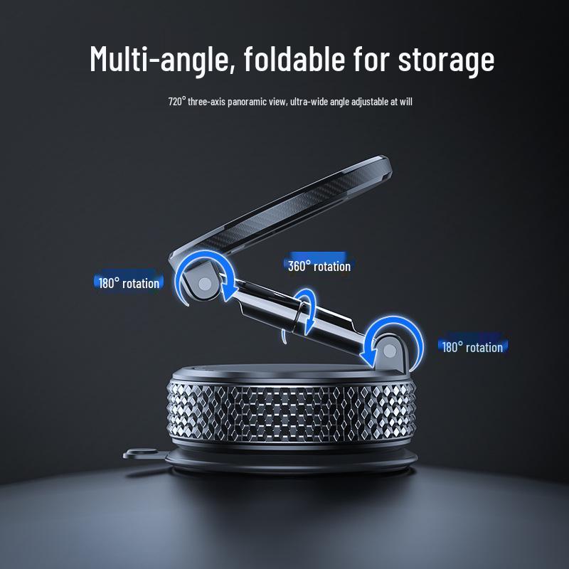 Multifunctional Rotating Folding Magnetic Car Dashboard Mount with Suction Cup for Navigation Devices