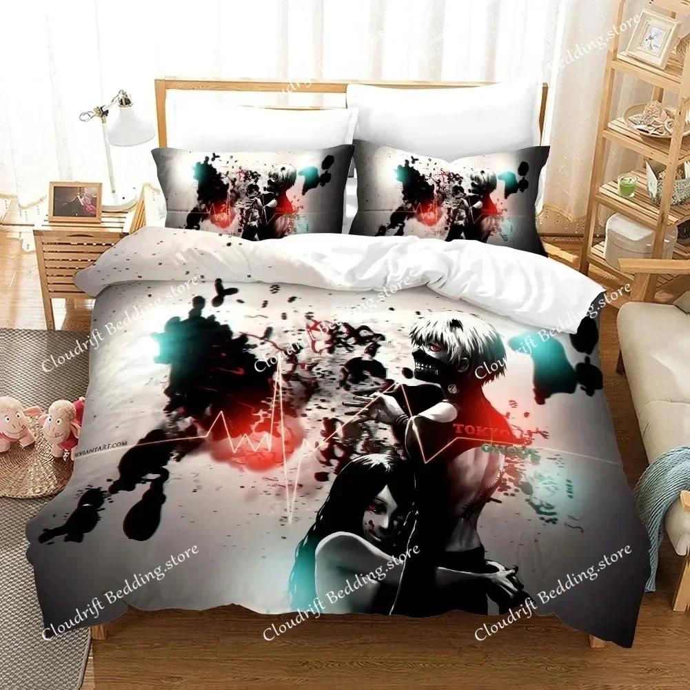 3D Print Anime Tokyo Ghoul Kaneki Ken Bedding Set Duvet Cover Bed Set Pillowcase Comforter King Queen Size  Quilt Cover026