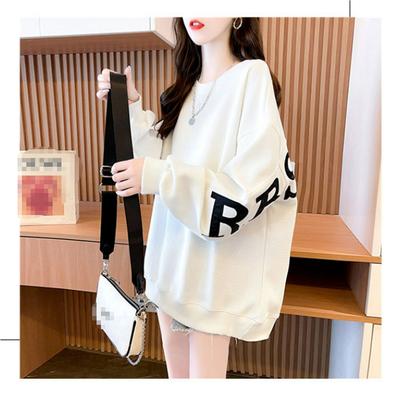 Round Neck Sweater Women's Autumn Design Sense Embroidered Letter Pullover Thin Sweater Women