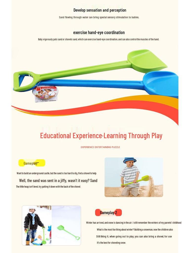 Large Children's Sand Play Shovel Set - Digging and Water Toys for Beach Fun