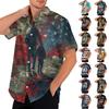 Men's Short Sleeve Button Down Shirt Casual Print Summer Vacation Beach Shirt Lightweight Breathable Fabric Relaxed Fit