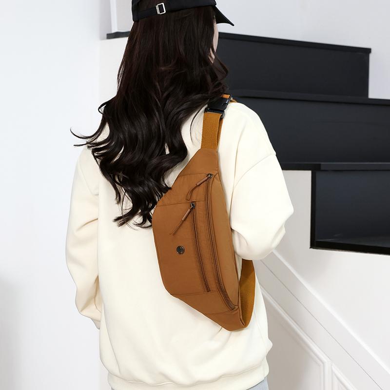 Sports Outgoing Waist Bag Lightweight Solid Color Women's Chest Bag Crossbody Bag