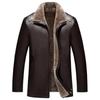 Autumn New Fur One-piece Retro Men's Leather Jacket Leather Jacket Dad Casual Velvet Thickened Jacket Trendy Brand Men