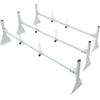 Van Roof Ladder Rack, 3 Bar Alloy Steel Ladder Racks with Ladder Stoppers, 340 Kg Capacity, Adjustable Roof Racks for Full-size Vans with Rain