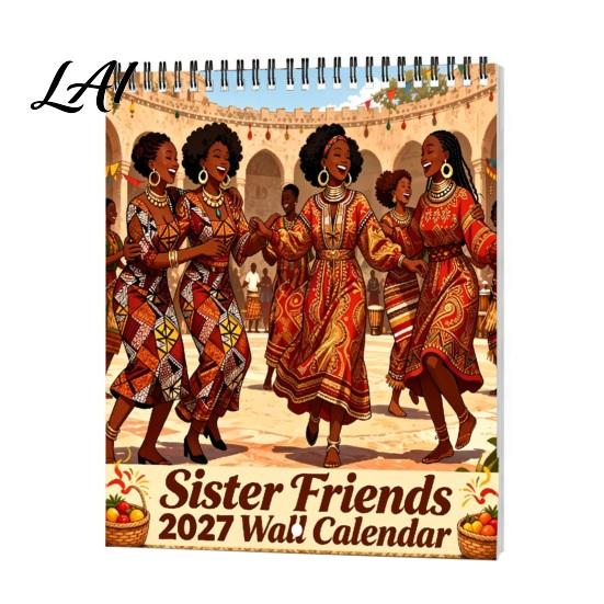 School Year Planning Tool 2027 Wall Calendar Funny Cartoon Illustrations Large Date Grids Annual Schedule Planner Thick Coated Paper Sturdy