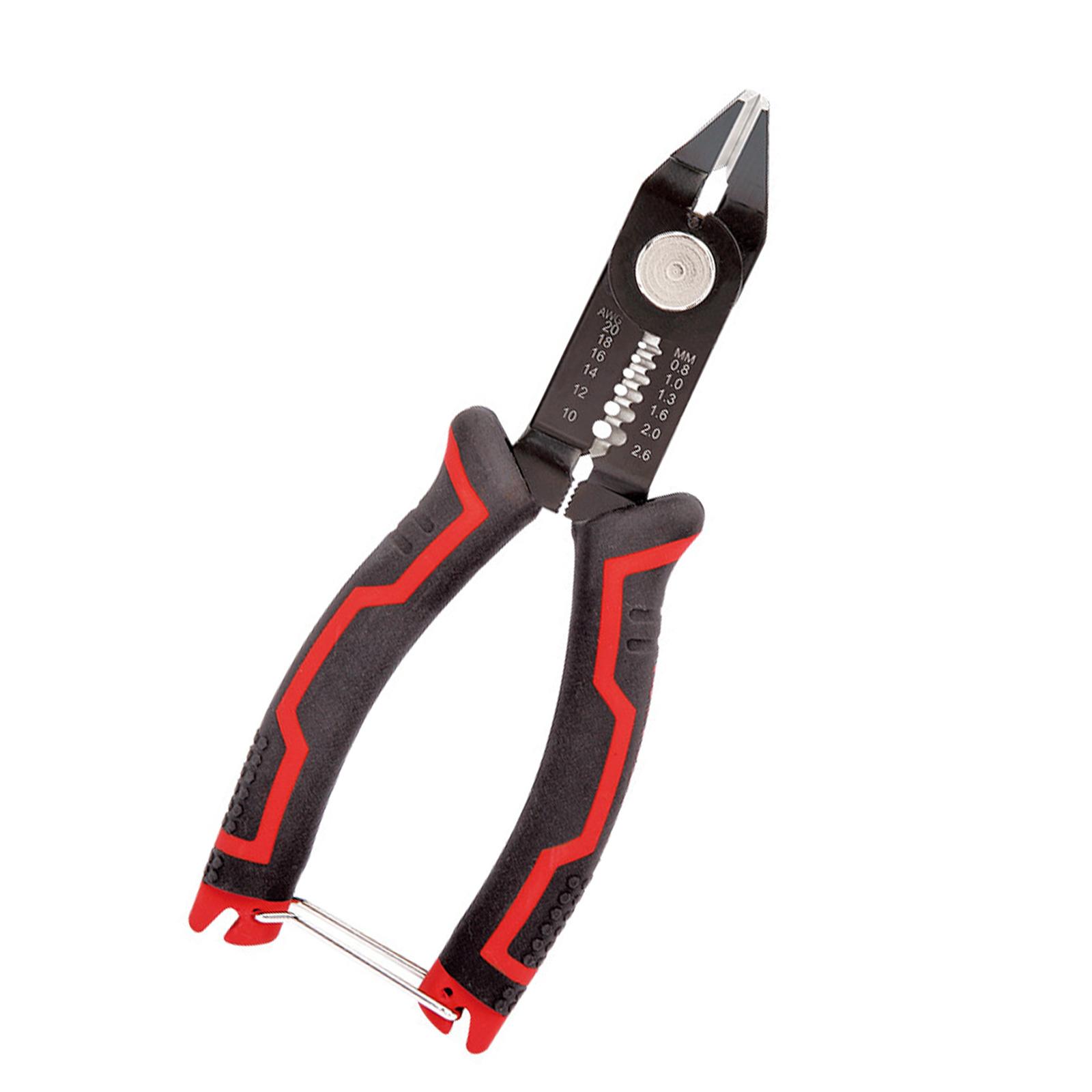 

6,5-дюймовые многофункциональные плоскогубцы для снятия изоляции с проводов, кусачки для кабеля для электриков и DIY-энтузиастов с эргономичной рукояткой