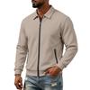 Herren Freizeit-Sport-Reißverschlussjacke mit Stehkragen für den täglichen Gebrauch und Outdoor-Aktivitäten
