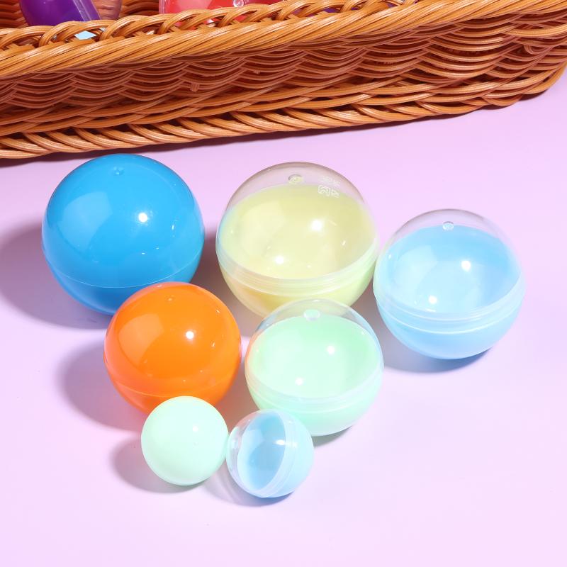 50Pcs 60-75Mm Tiny Empty Plastic Balls Capsule Toys Surprise Ball Container Prop Paintball Diy Making Things Models