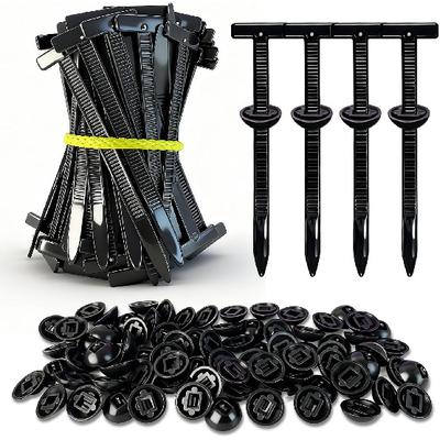 Nylon Universal Cable Tie Buckle–Heavy Duty Self-Locking Zip Ties Holder With Pin & Button Design, Plastic Cable Ties Tool Fasteners Car Body, UV