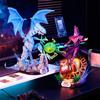 AREAX Yu-Gi-oh Blue Eye White Dragon Building Blocks Fashion Assembly Toy Model Desktop Decoration Collection Boys Holiday Gifts
