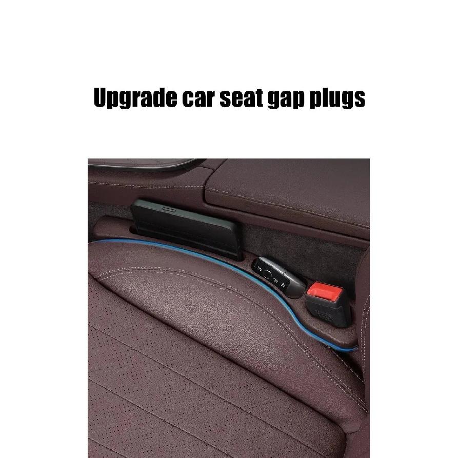 2Pcs Car Seat Gap Filler Organizer PU Waterproof Universal Car Seat Gap Anti-leak Stopper Strip 2Slot Seat Gap Storage Organizer