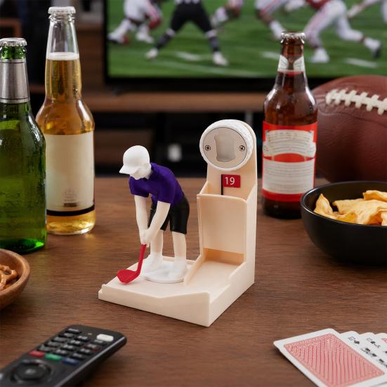 Golf Swing Beer Buddy, Golfer Beer Bottle Opener, Golf Themed Fun Bottle Opener for Parties Man Cave Home Bar