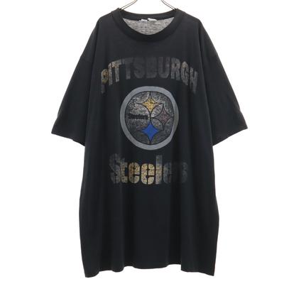 STARY T-shirt z krótkim rękawem NFL Pittsburgh Steelers z lat 90. Pojedynczy ścieg Męski Używany