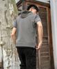 hoodie for summer hoodie for men [DIKAO] Short-sleeved men, clothing, short-sleeved t-shirt, hooded, plain, pullover, sweatshirt, simple, stylish,