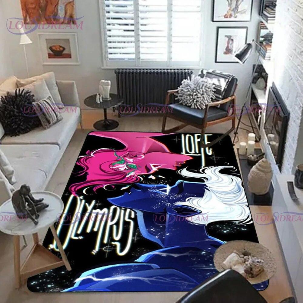 Cartoon Comics Lore Olympus Tištěný koberec Koberec do obývacího pokoje Ložnice Dekorace pohovky Šatna pro dospělé Protiskluzová podložka na podlahu