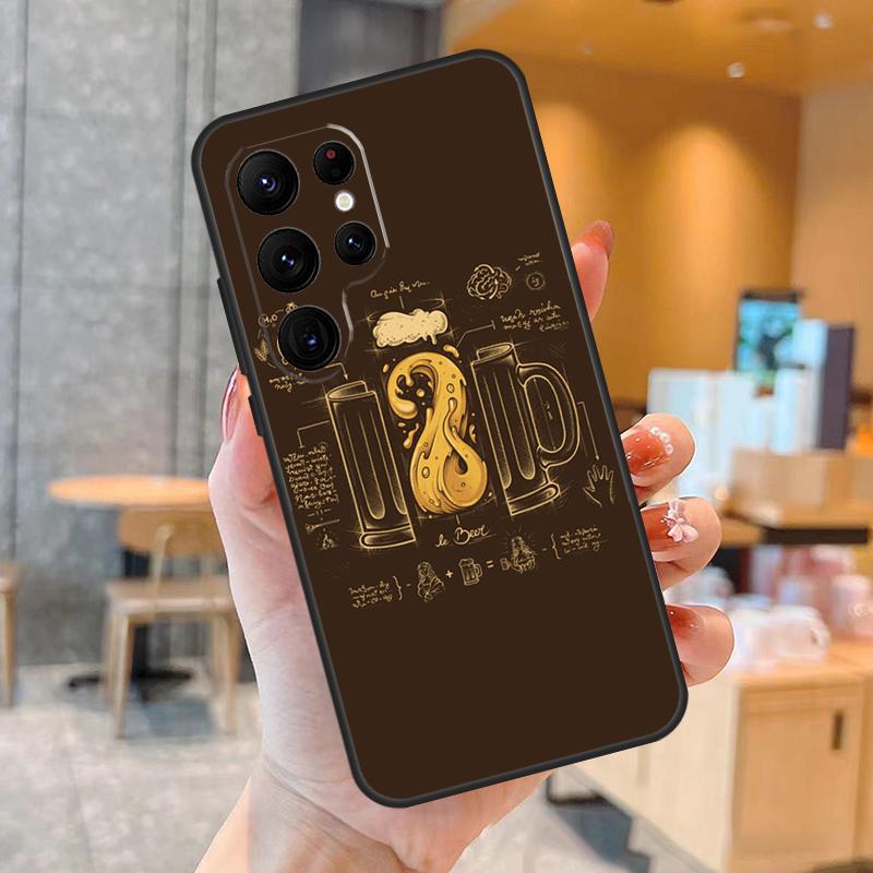 Time Drink Cold Beer Phone Case For Samsung Galaxy S25 S24 S22 S21 S20 S23 Ultra S9 S10 Plus S25 FE Back Cover