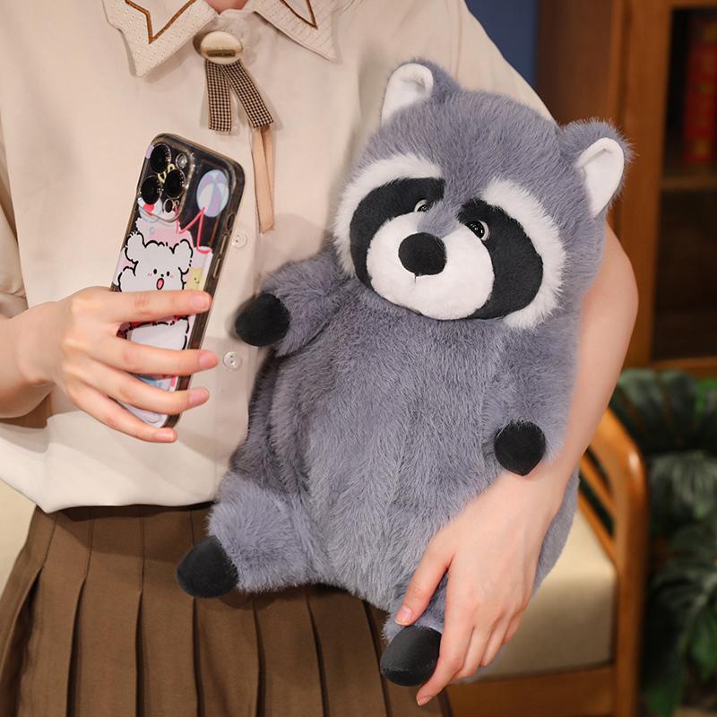 20/35/45cm Kawaii Artificial Fat Raccoon Plush Doll Grey Round Raccoon Animal Plush Toy Soft Christmas Gift For Boys And Girls