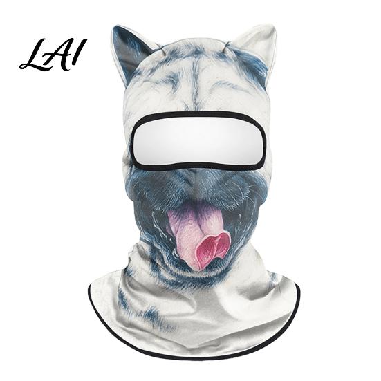 Cappuccio con Fantasia di Animali Realistica Maschera Integrale 3D con Orecchie Antivento Maschera Facciale da Ciclismo per Autunno Sci Inverno Copertura Protezione Solare Costume di Halloween