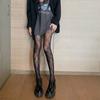 Japanese Goth Floral Rattan Fishnet Classic Tights Women Sexy Black White Lolita Hollowed Lace Mesh Stockings Bottomed Pantyhose