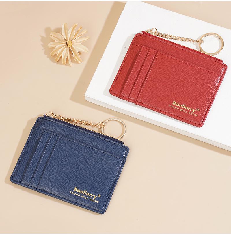 Cartera Delgada para Mujer con Múltiples Ranuras para Tarjetas y Billetera para Monedas