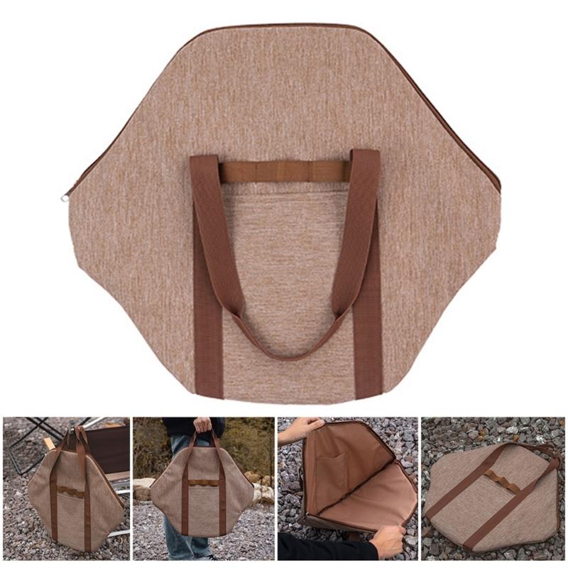 Portable Grilling Pan Pouch Cookware Storage Bag Camping Kitchen Utensil Pouch Carrying Bag Barbecue Tray Organizers