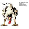 Retro Hand Painted Sticker Funny Chicken Static Window Cling, Upside Down Rooster Glass Sticker, Cling for Waterproof Non-adhesive Decal Living
