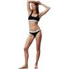 Calvin Klein Bralette Color Block Letter Jacquard Bequemer BH Damenunterwäsche Schwarz 0000F3785E-001