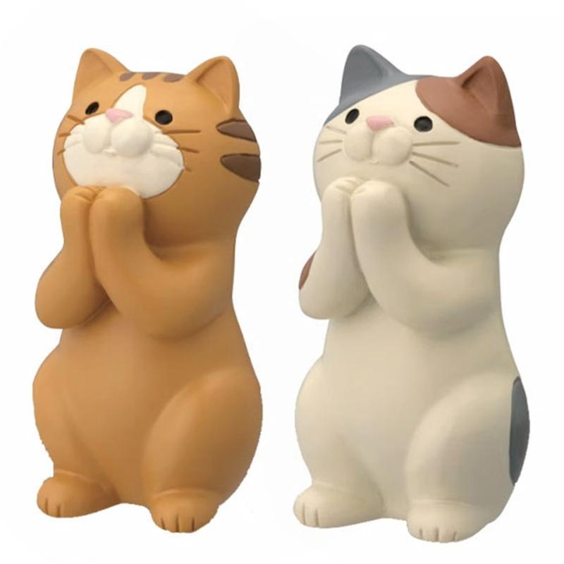 Fun Cats Shape Resin Glasses Holder Cute Cats Designs Eyewear Display Stand for Home Office Desk Decoration