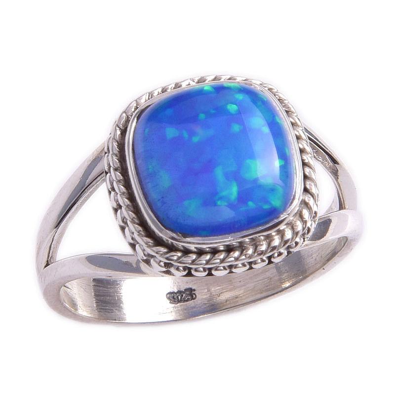 Natural Ethiopian Opal Gemstone Handmade 925 Solid Sterling Silver Ring S.6 p7I04